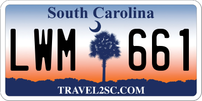 SC license plate LWM661