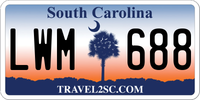 SC license plate LWM688