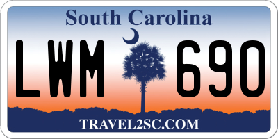 SC license plate LWM690