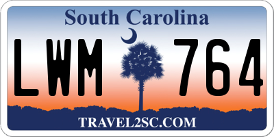 SC license plate LWM764