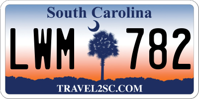 SC license plate LWM782