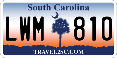 SC license plate LWM810