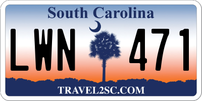 SC license plate LWN471