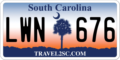 SC license plate LWN676