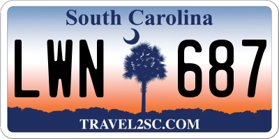 SC license plate LWN687