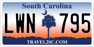 SC license plate LWN795