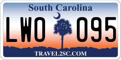 SC license plate LWO095