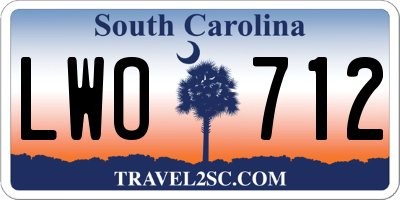 SC license plate LWO712