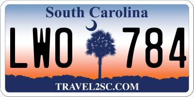SC license plate LWO784