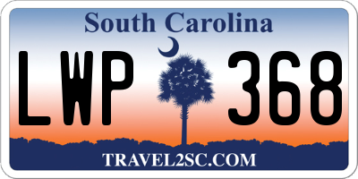 SC license plate LWP368
