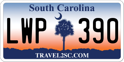 SC license plate LWP390