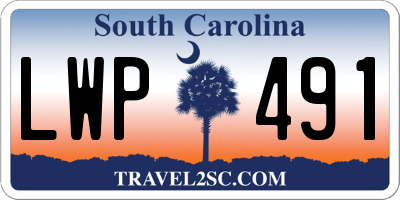 SC license plate LWP491