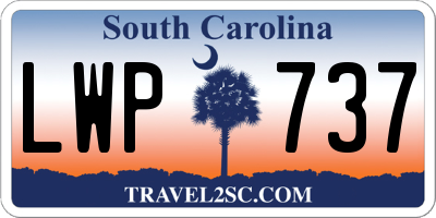 SC license plate LWP737