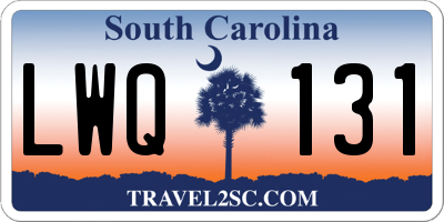 SC license plate LWQ131
