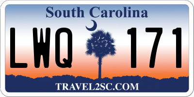 SC license plate LWQ171