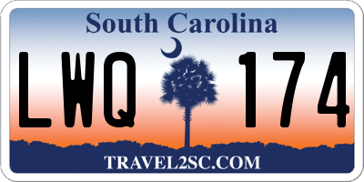 SC license plate LWQ174