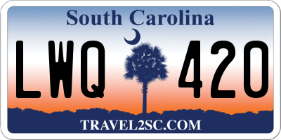 SC license plate LWQ420