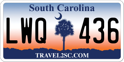 SC license plate LWQ436