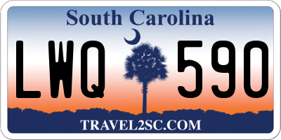 SC license plate LWQ590