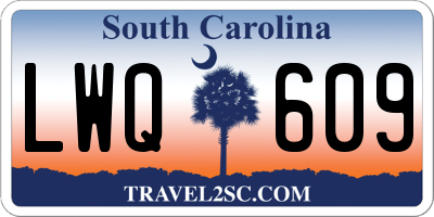 SC license plate LWQ609