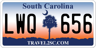 SC license plate LWQ656