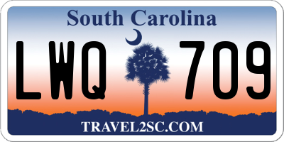 SC license plate LWQ709