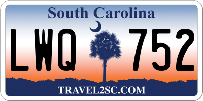 SC license plate LWQ752