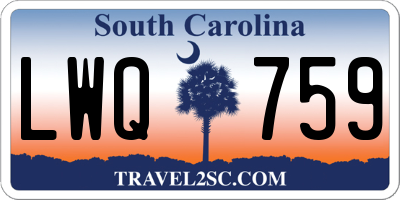 SC license plate LWQ759