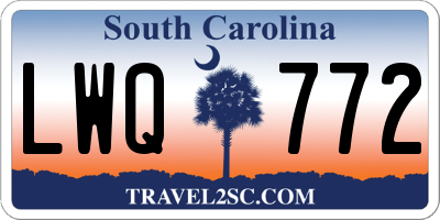 SC license plate LWQ772