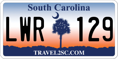 SC license plate LWR129