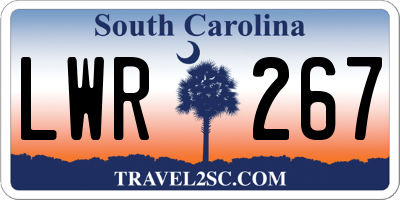 SC license plate LWR267