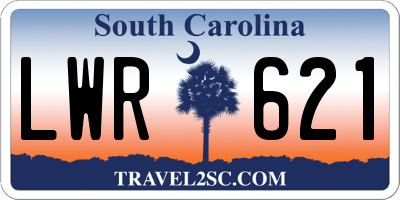 SC license plate LWR621