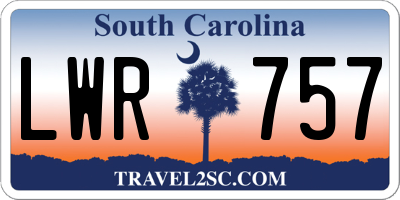 SC license plate LWR757