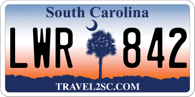 SC license plate LWR842