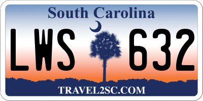 SC license plate LWS632