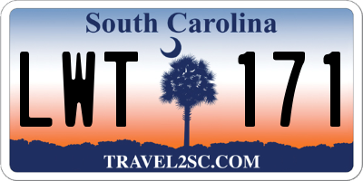 SC license plate LWT171