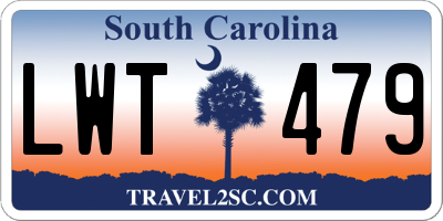 SC license plate LWT479