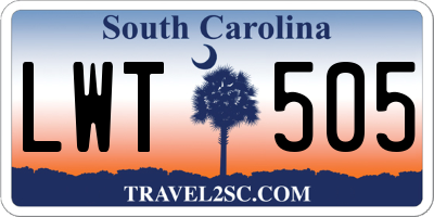 SC license plate LWT505