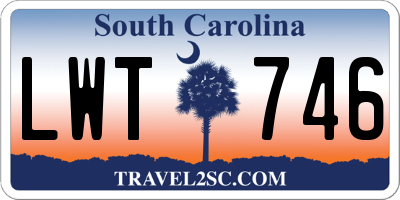 SC license plate LWT746