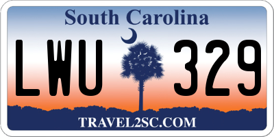 SC license plate LWU329