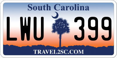 SC license plate LWU399