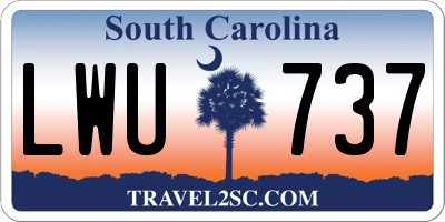 SC license plate LWU737