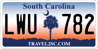 SC license plate LWU782