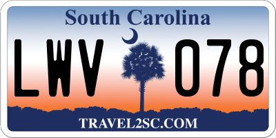 SC license plate LWV078