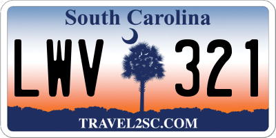 SC license plate LWV321