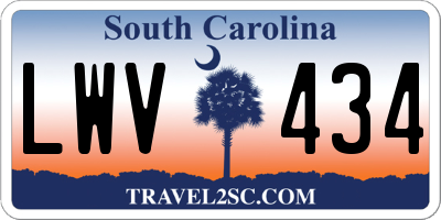 SC license plate LWV434