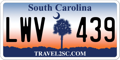 SC license plate LWV439