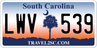 SC license plate LWV539