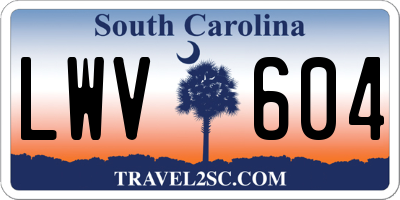 SC license plate LWV604