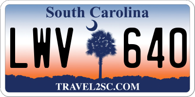 SC license plate LWV640